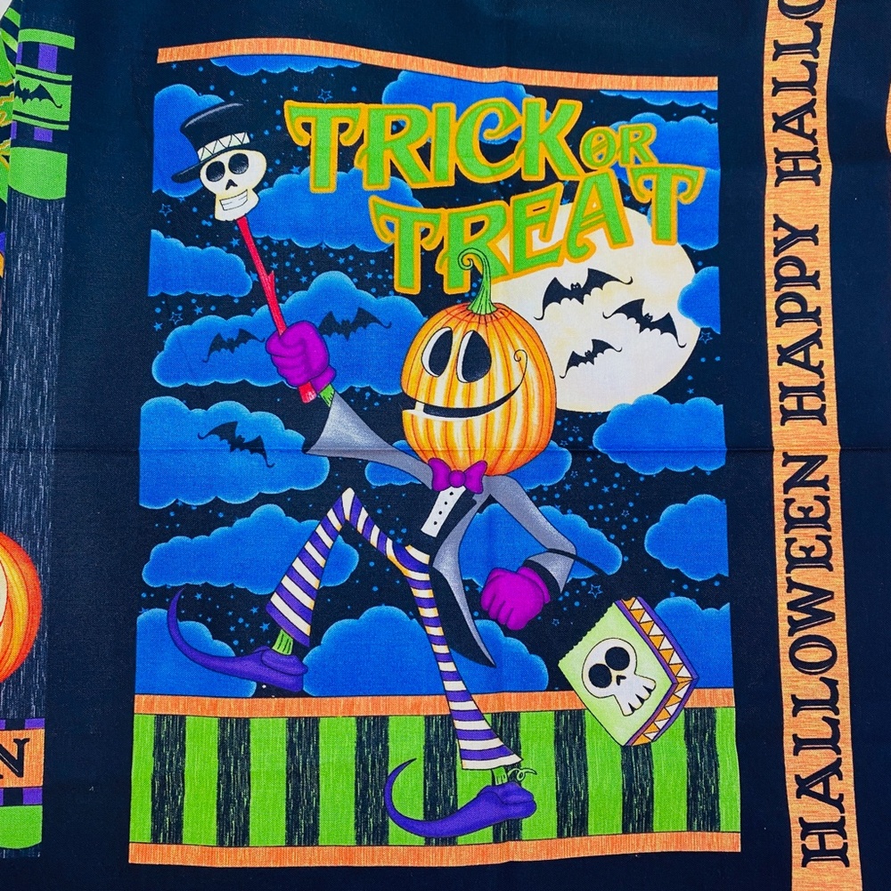 Halloween Fabric Boo Crew Dan Morris 2012 Cotton Fabric RJR Approx 2 Yards - Picture 8 of 8